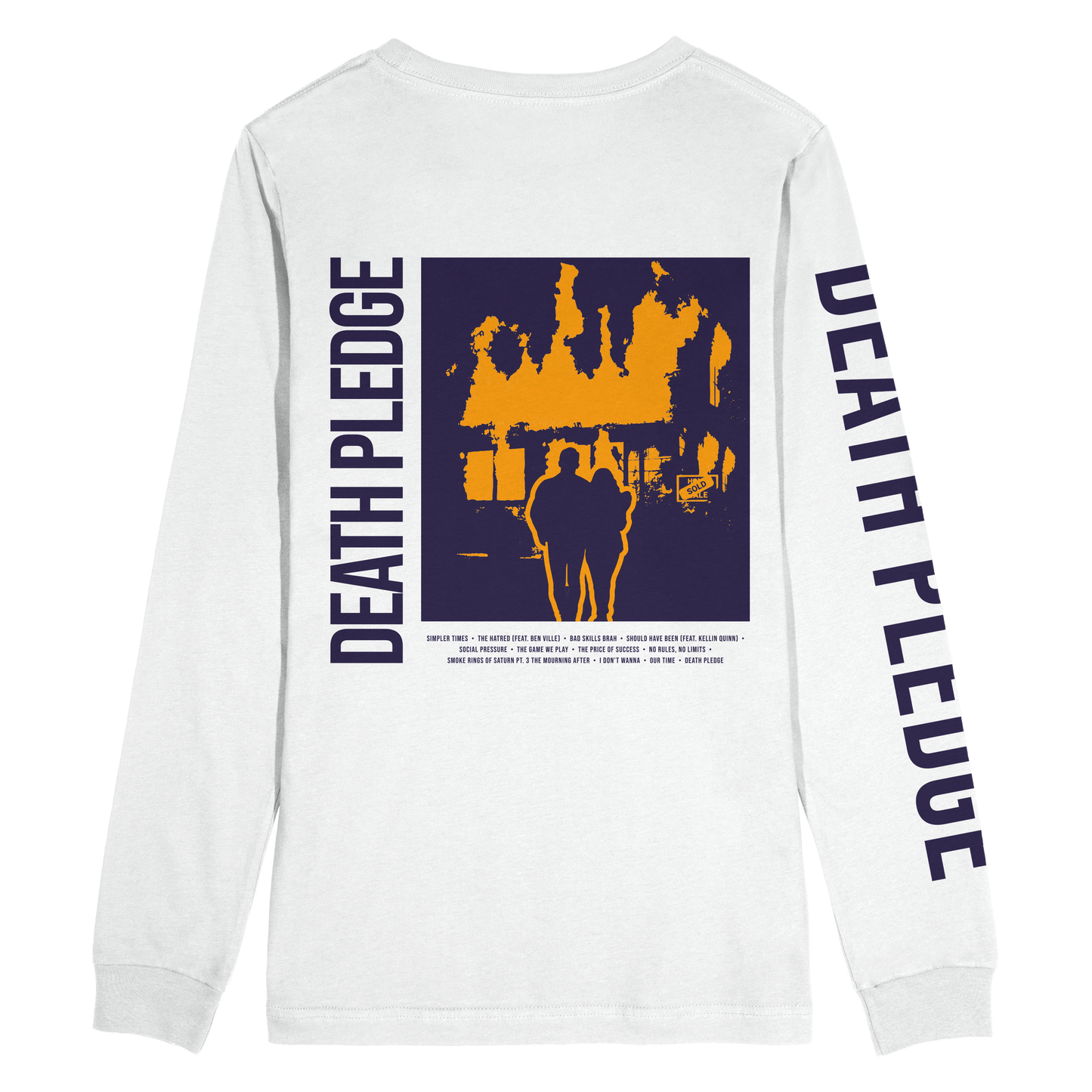 "Death Pledge - Album Art" White Long Sleeve T-Shirt